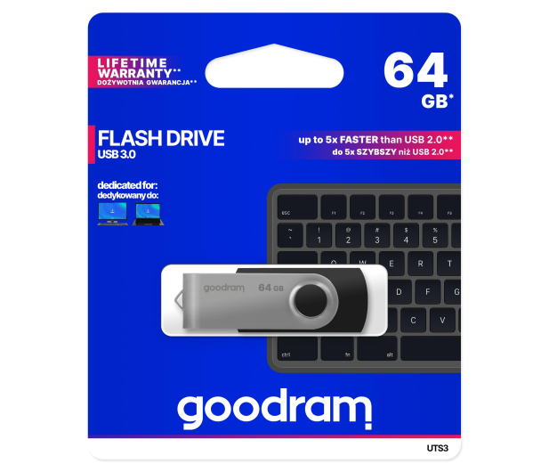 GOODRAM 64GB UTS3 zapis 20MB/s odczyt 60MB/s USB 3.0 - 308144 - zdjęcie 5